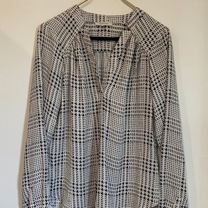 Silky type pullover blouse long sleeves Sz XL